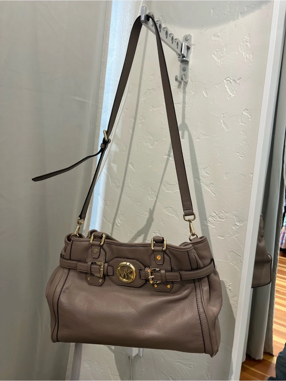Michael Kors Hudson grey satchel bag